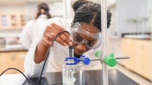 Student in Chemistry Lab