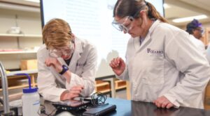 Students working in a Chemistry Lab
