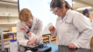 Students working in a Chemistry Lab