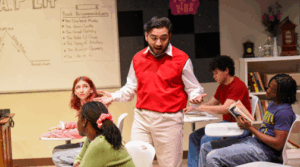 Students in John Product is the Villian production