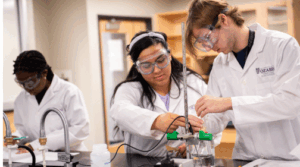 Students working in chemistry lab