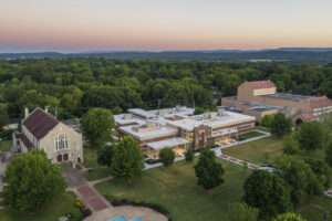 Aerial view of campus