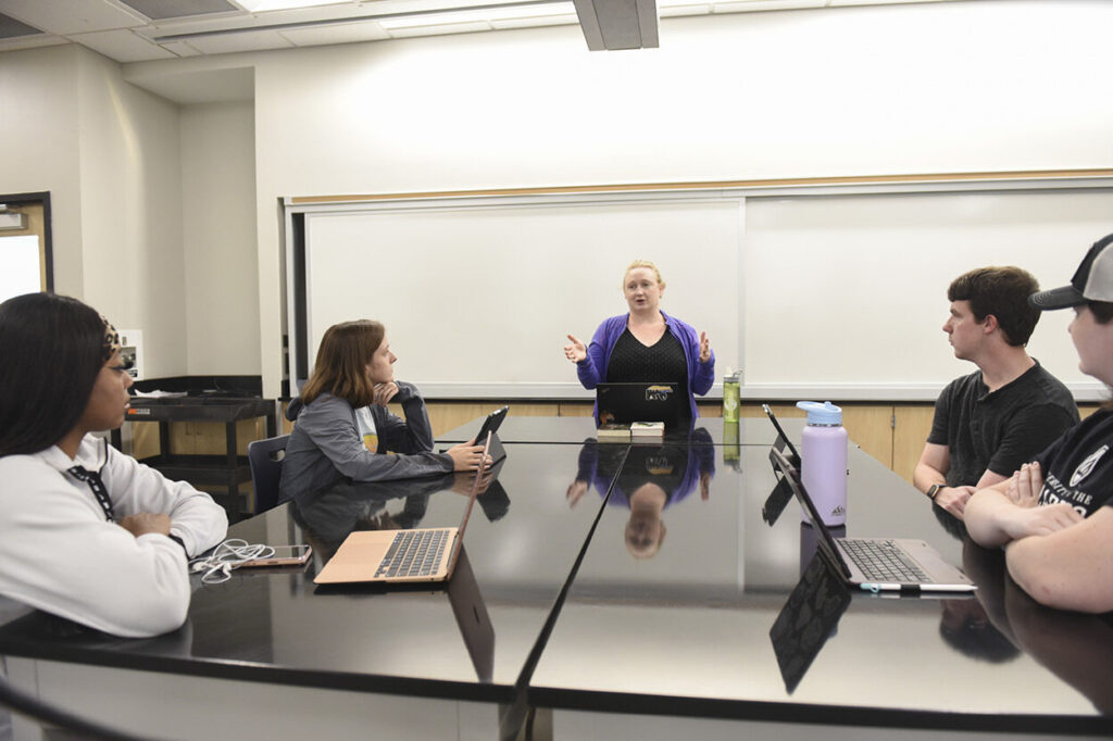 Dr. Christie Sampson teaching class