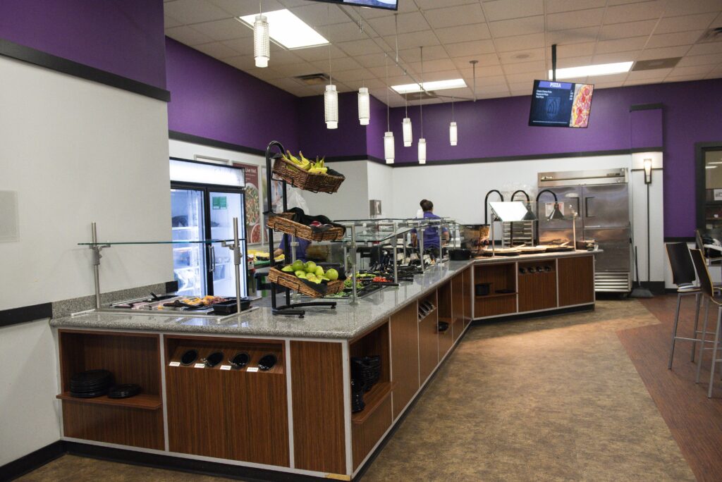 Salad & Pizza Bar in Cafeteria