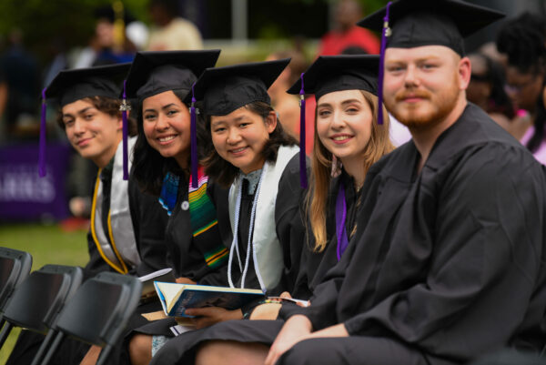 Smiling graduates