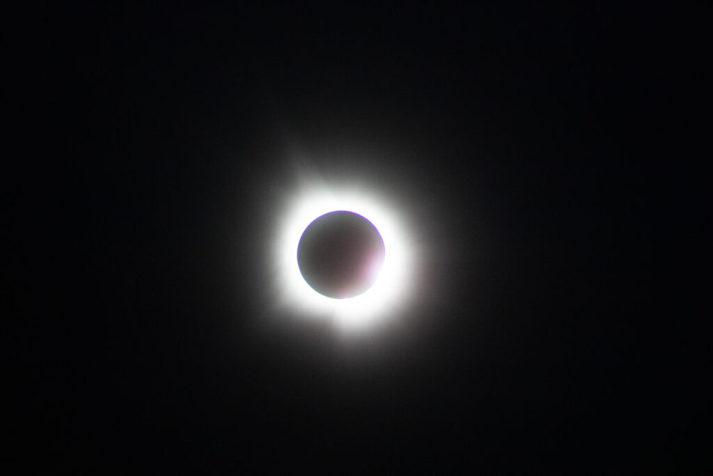 photography class capture of ring of fire during totality of eclipse