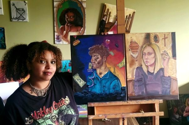 Keyannah Roberts and her artwork