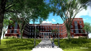 MacLean Hall Drawing - Exterior