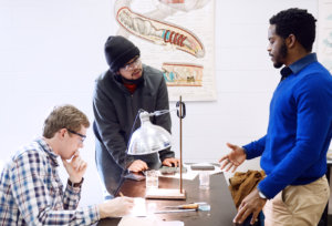 Dr Sconiers in the Ecology Lab