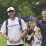 students walking