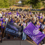 Students at homecoming kickoff