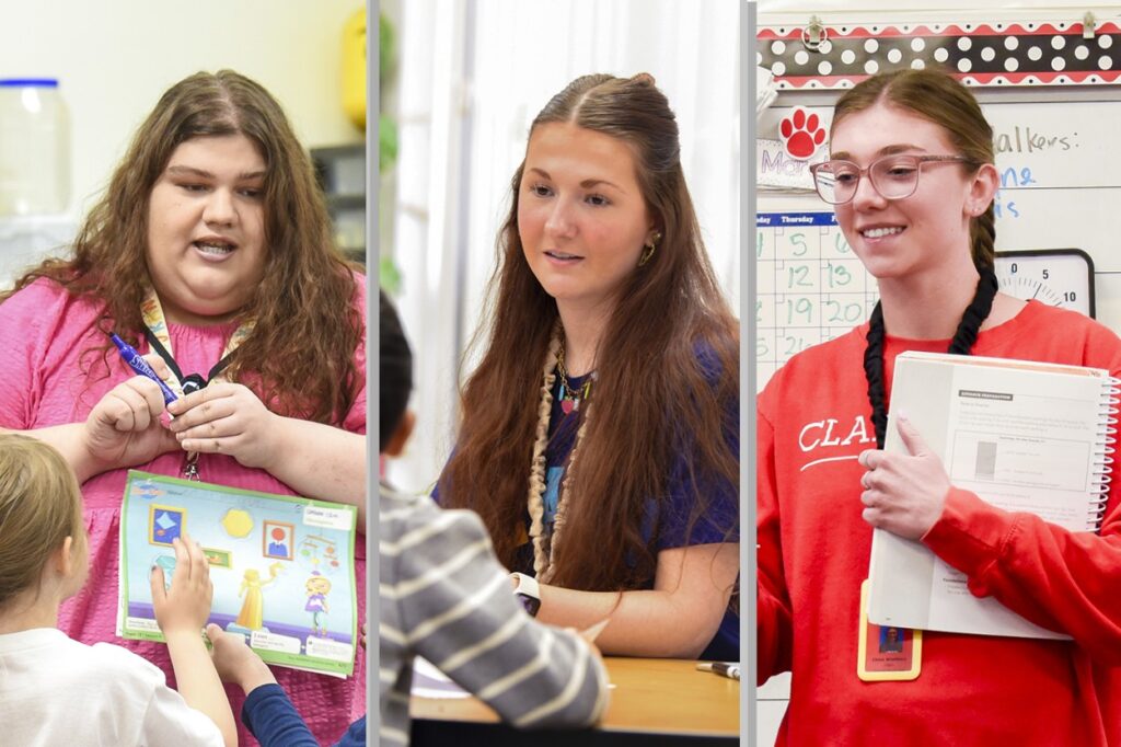 elementary education students doing internships