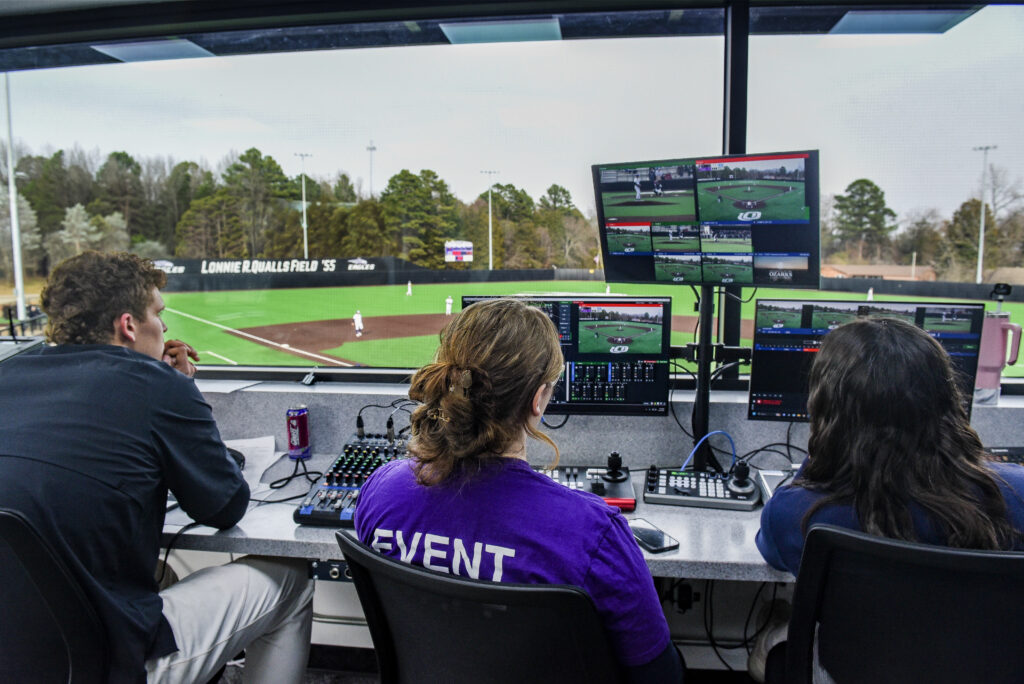 students in sports media production